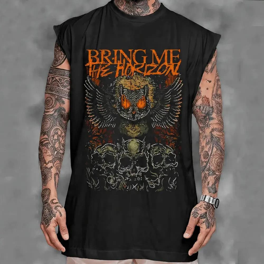 Camisa Regata Oversized Bring Me The Horizon Banda De Rock - BT1024