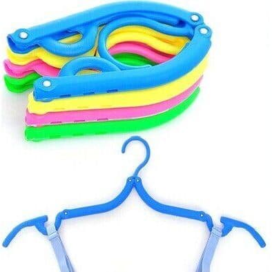 8 pacotes de cabides dobráveis para viagem, cabide de plástico antiderrapante para viagem de negócios, cabide de roupas