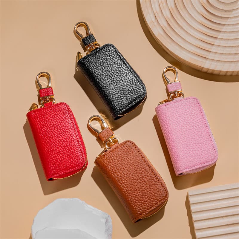Novo Multi-Função Carro Chaveiro Saco Carteira Chave Zíper Mudança Bolsa Cobre Sacos Femininos
