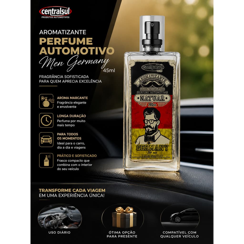 Aromatizante Perfume Automotivo Men Germany 45ml Centralsul