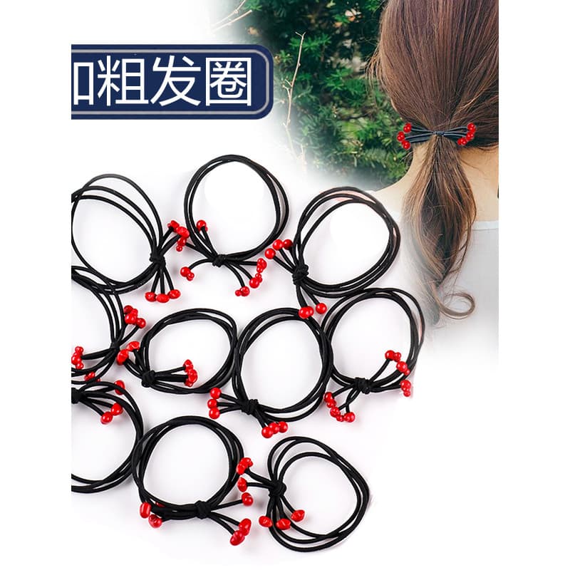 Coreia coreia versão coreana gravata cabelo Mickey bandana vermelho grânulo rabo de cavalo cabeça flor caso de couro ane