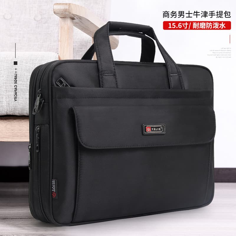 Pasta masculina de tecido Oxford bolsa de negócios 53cm bolsa de computador Commuter viagem de negócios um ombro grande
