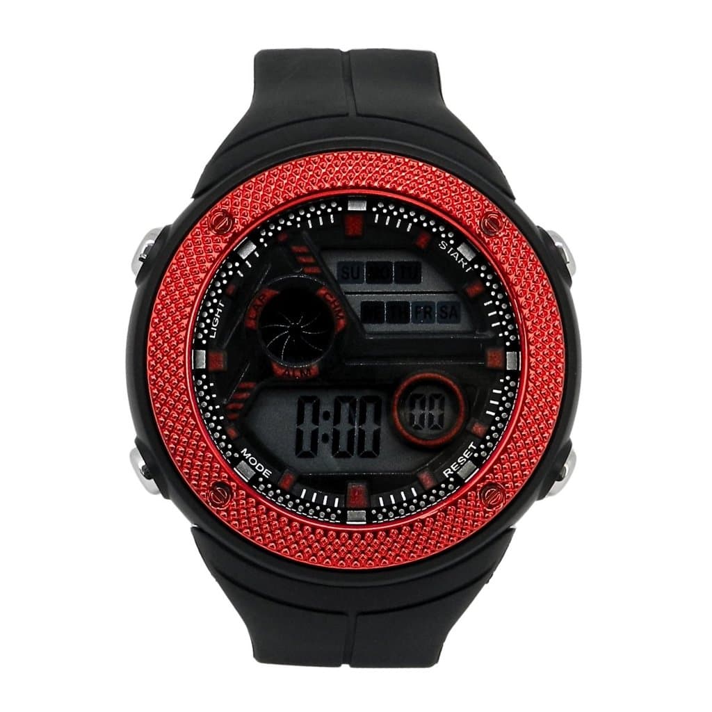 Relógio Masculino Onix Digital IT-8982（0183） Preto e Vermelho