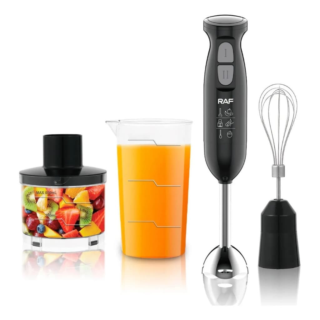 Liquidificador de Mão Profissional 4 em 1 500W Mixer Batedor Picador Mini Jarra 127V Alta Velocidade