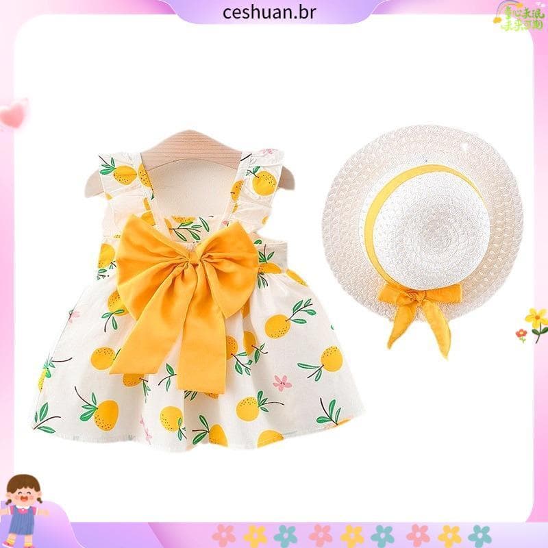 Lindo Vestido De Princesa Com Estampa De Morango Para Bebês Meninas – Roupa De Aniversário Perfeita Um Ano , Moda Elegan