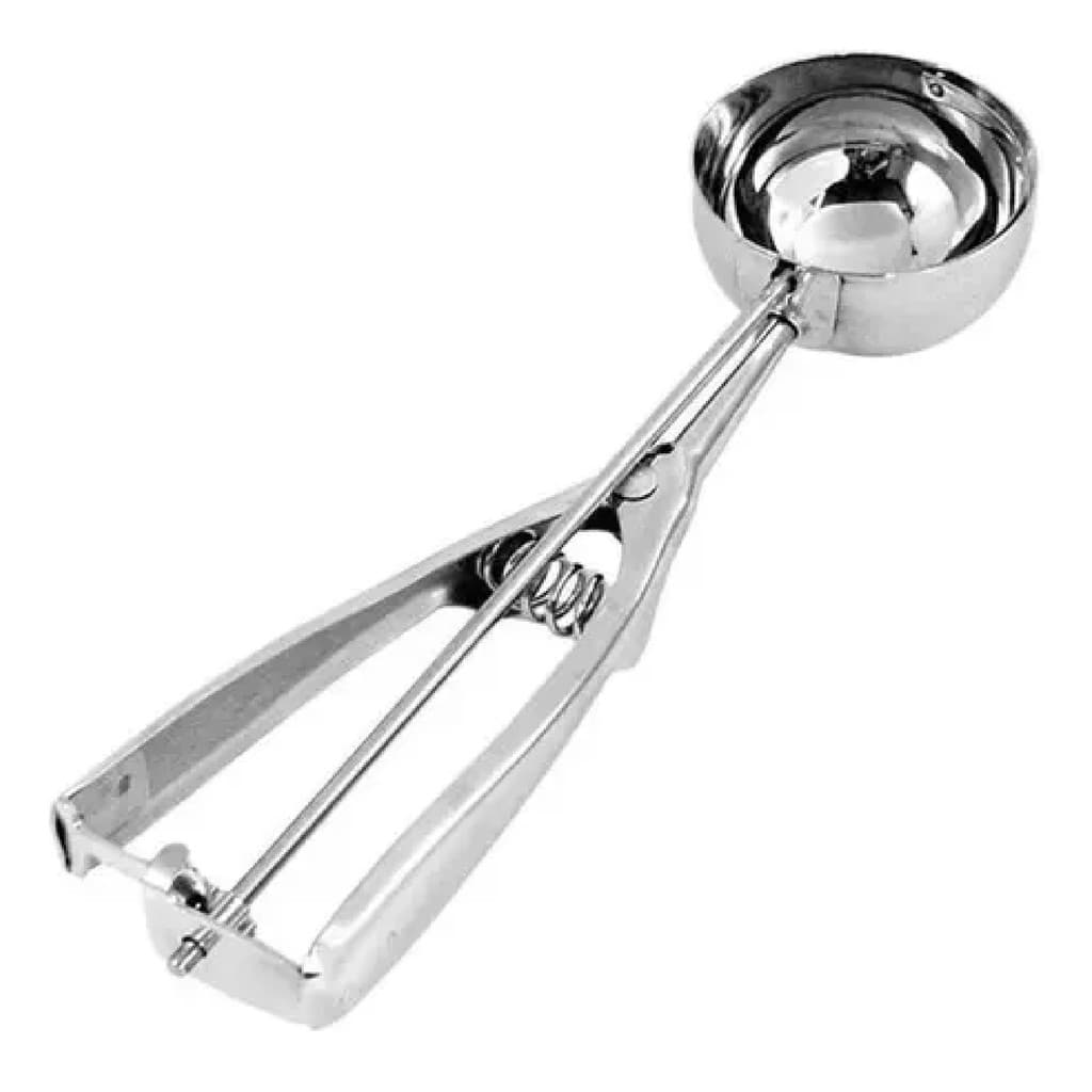 Colher Para Sorvete Com Ejetor Mola Em Aço Inox Concha Bola