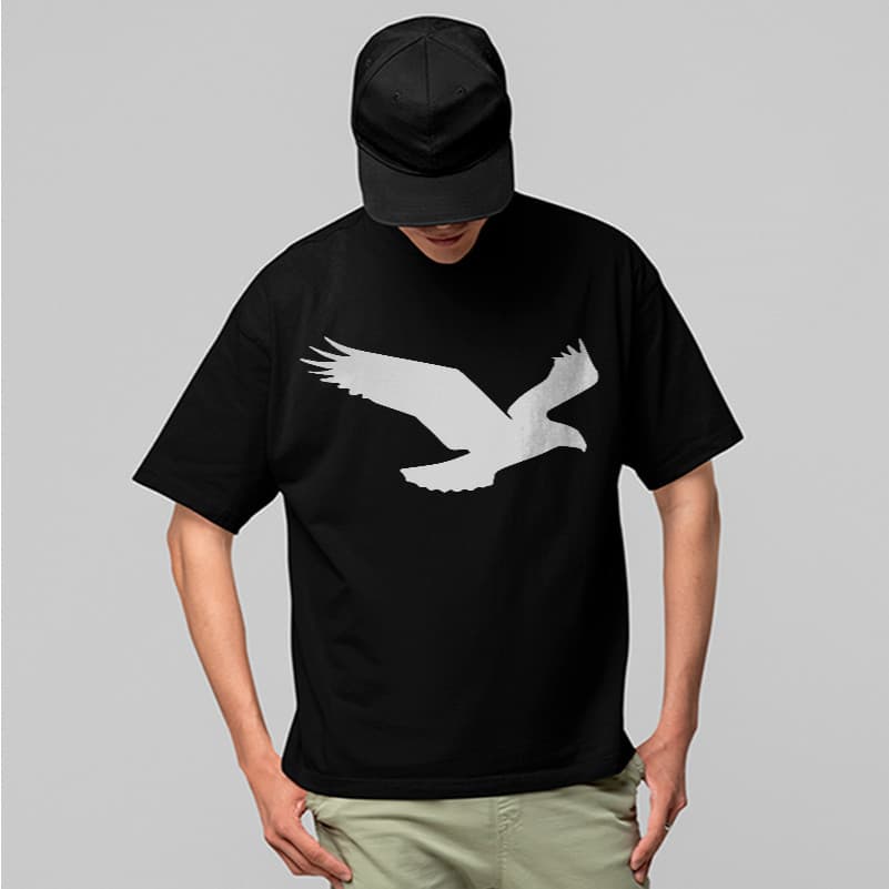 Camiseta Oversized Águia Streetwear Urban Estilo Casual Trend