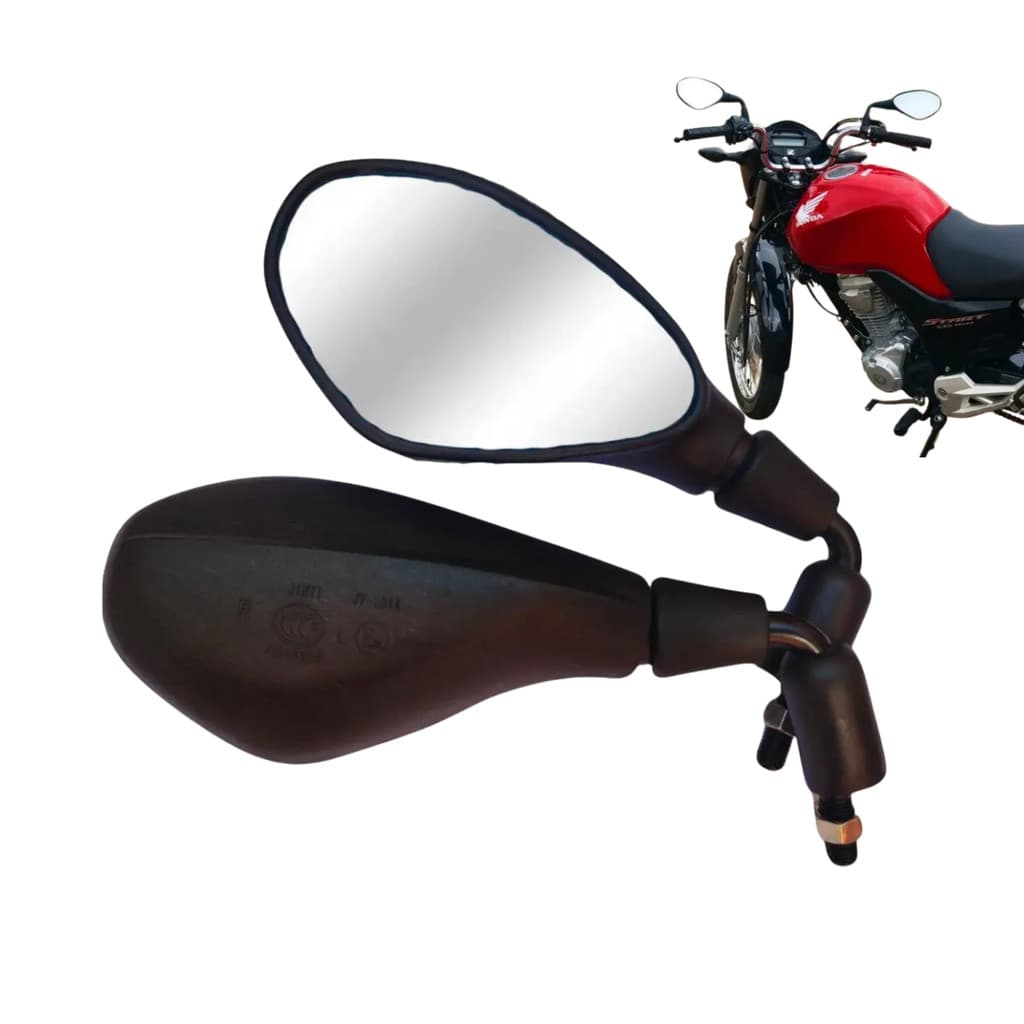Retrovisor Espelho Moto Bmw F800 Gs Rosca Fixo Haste Curta Cb300 Titan Fan Cg Xre Cb Twister