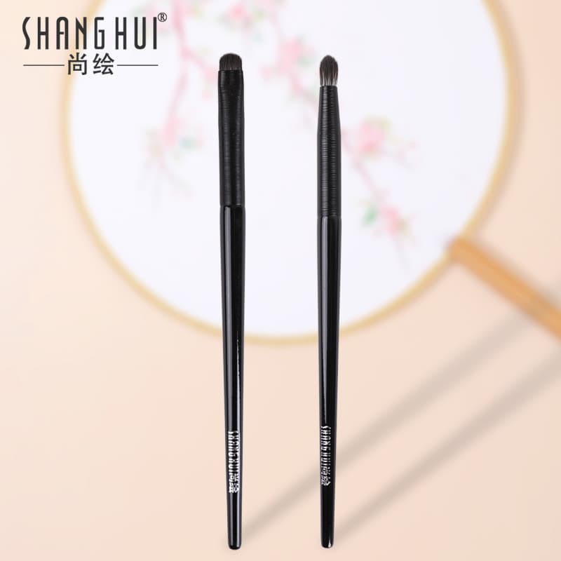 Shanghu Pincel de bicho-da-seda deitado, cabeça plana para escovar manchas de olho, pincel de detalhe, Cone pequeno e po
