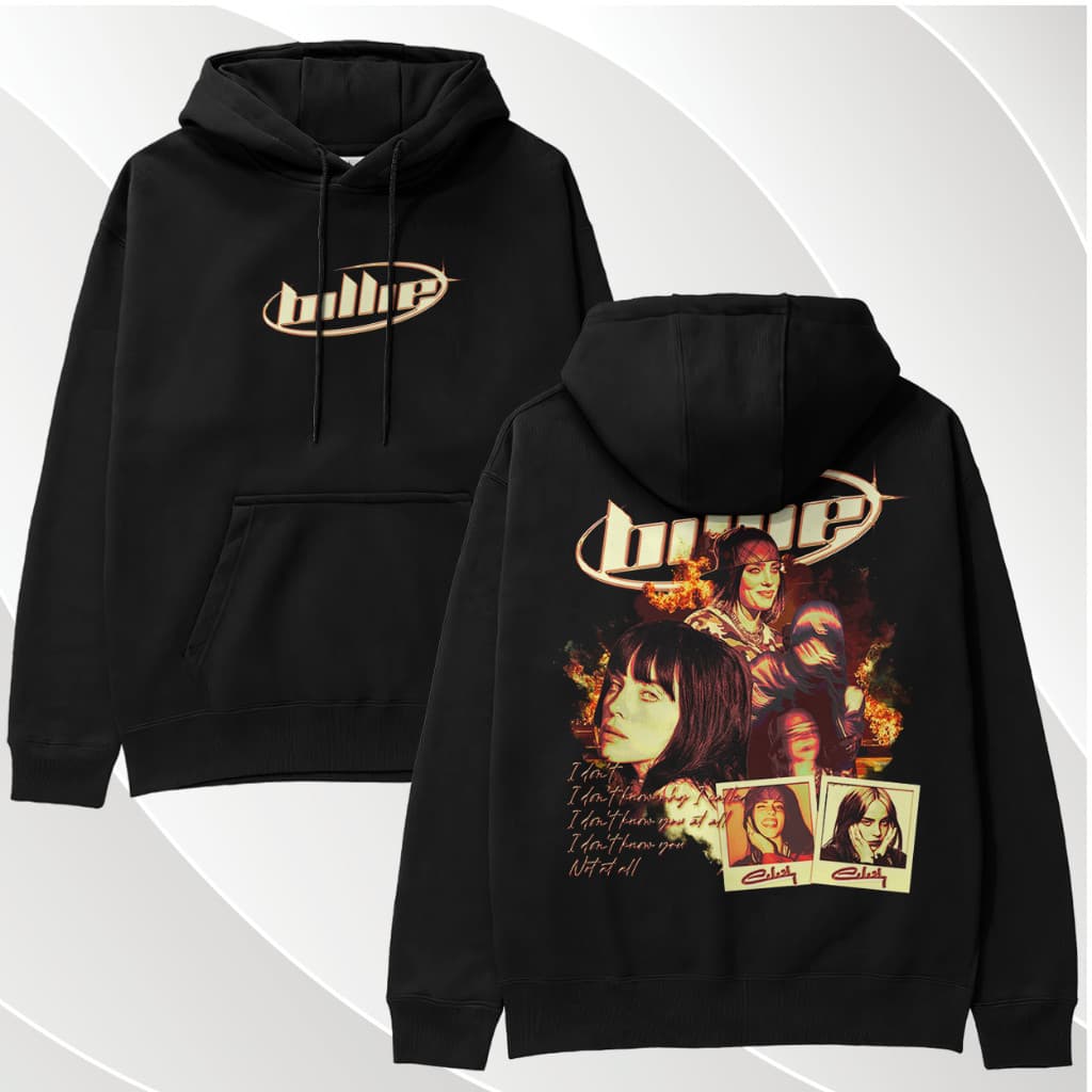 Moletom Canguru Bolso Frontal Com Capuz  Billie Eilish Streetwear ModaBlusa De Frio Premium Casaco