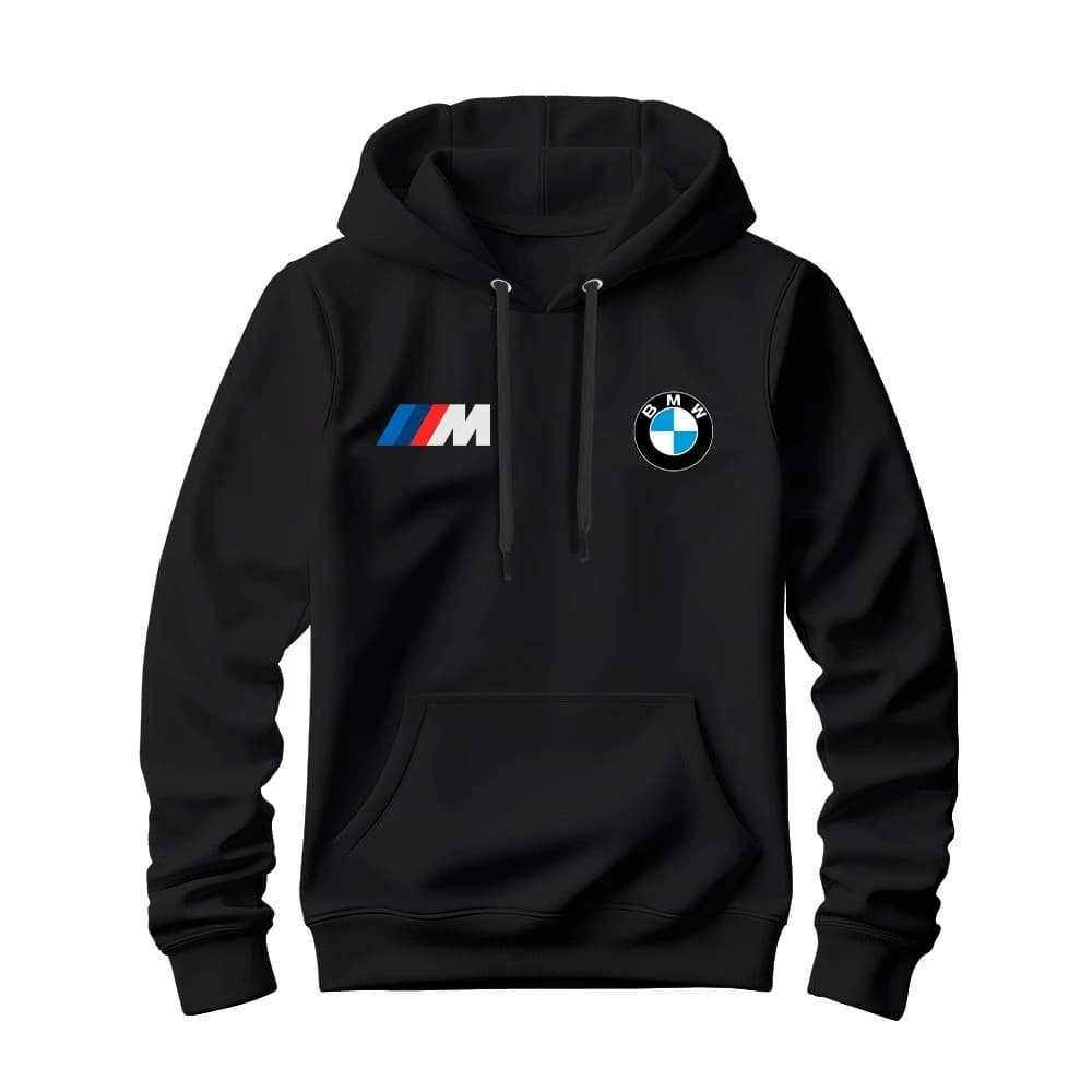 Moletom Masculino Canguru Premium Blusa de Frio Estampado BMW Carro Luxo Importado 100% Algodão