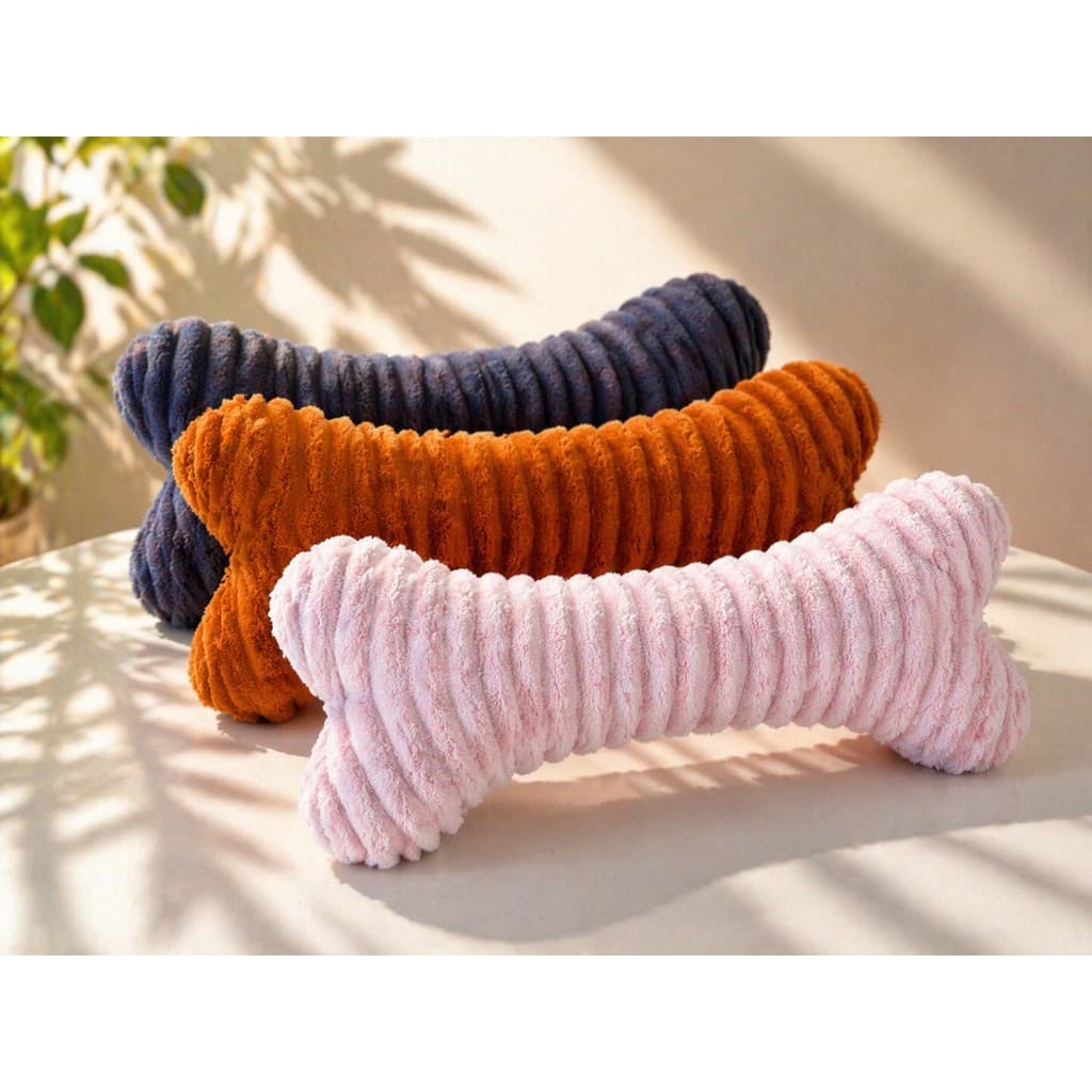 Brinquedo de Pelúcia Osso para Cachorro com Apito 23cm