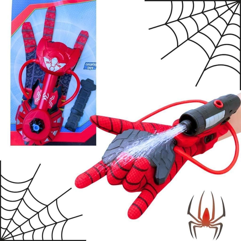 Luva Lança Água Infantil Homem Aranha Disparador De Água Brinquedo
