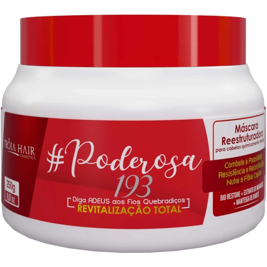 Mascara Cabelo Oleo Karite Hidratação Intensa Brilho Radiante Mandioca