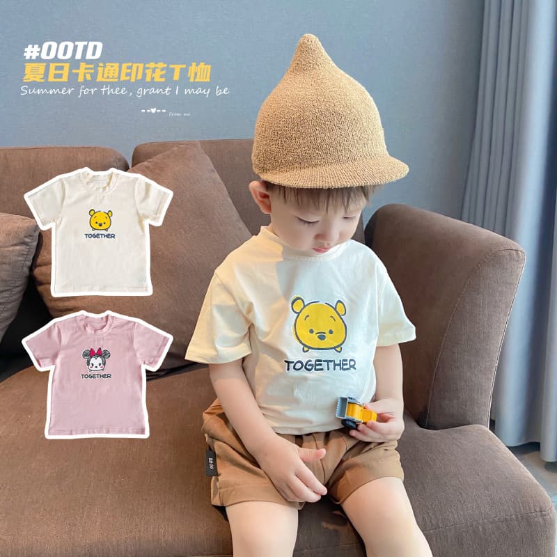 Verão novo estilo dos desenhos animados roupas de bebê roupas infantis pequenas crianças verão fino de manga curta corea