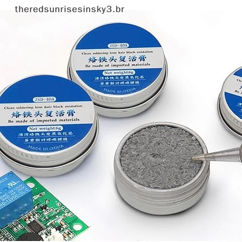 TSBR Ponta De Ferro De Solda Tinner Ativador Limpador Removedor Sem Chumbo 6g .