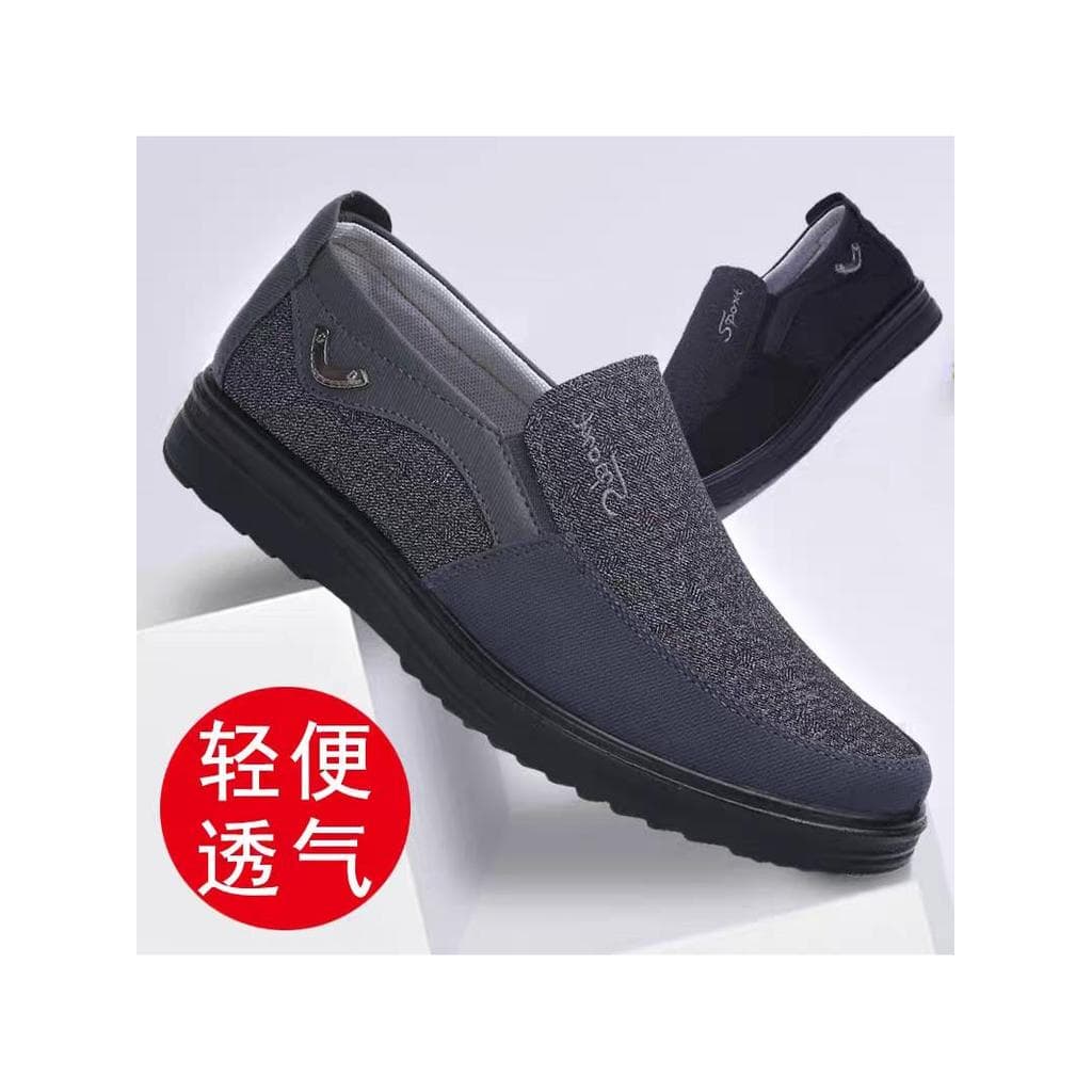 Sapatos de pano antigos de Pequim outono sapatos masculinos idosos de meia-idade leve sola macia antiderrapante deslizam