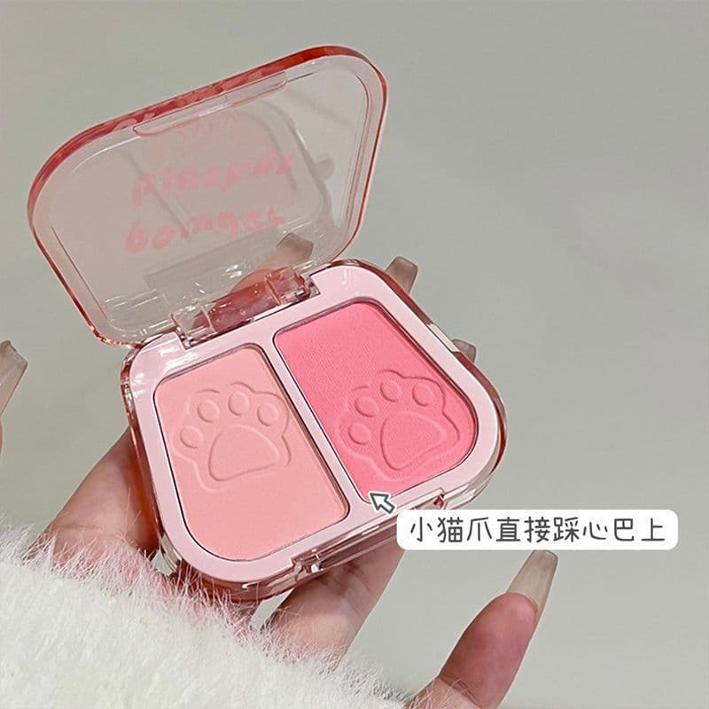 Uma placa de duas cores ~ paleta de Blush expansão psiquiatra cor fosco brilho Natural destaque duplo Rouge pêssego em p
