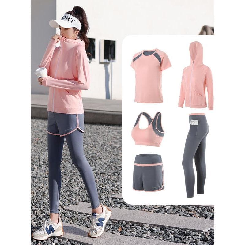 Correndo terno esportivo feminino manhã correndo roupas primavera outono 2025 novo estilo mais magro olhar roupas de sec