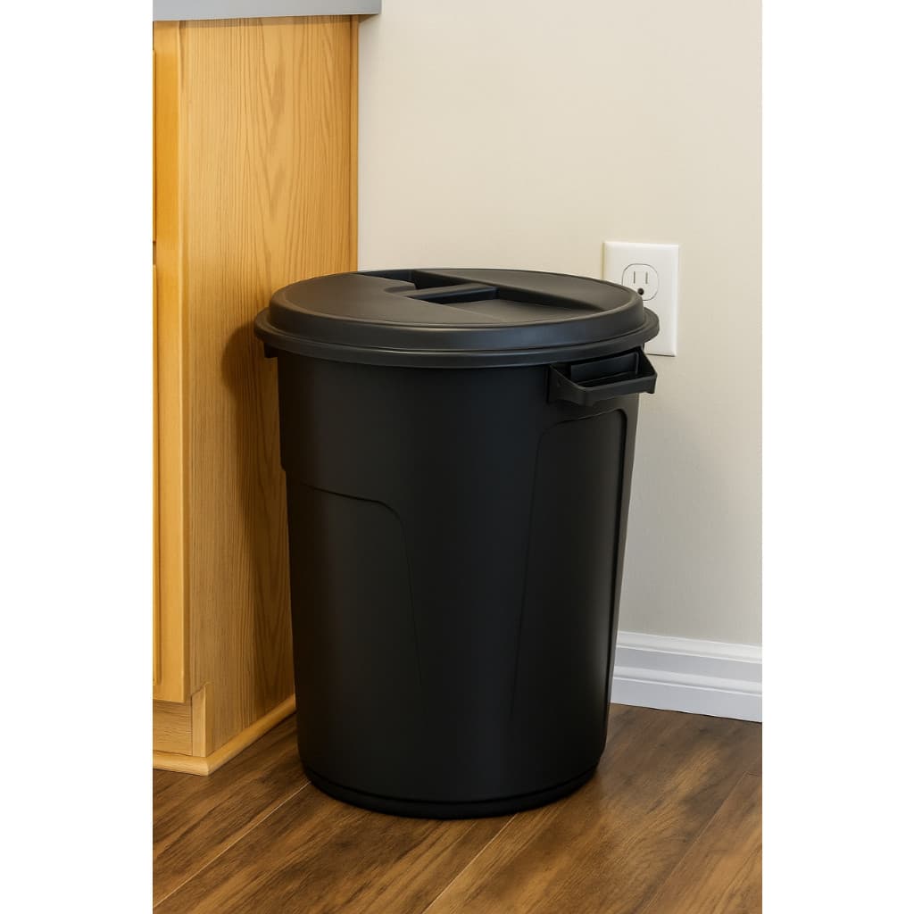 Lixeira Cesto Preto Grande 35L 60L Tampa Basculante Resistente Escritório Banheiro Cozinha Robusta