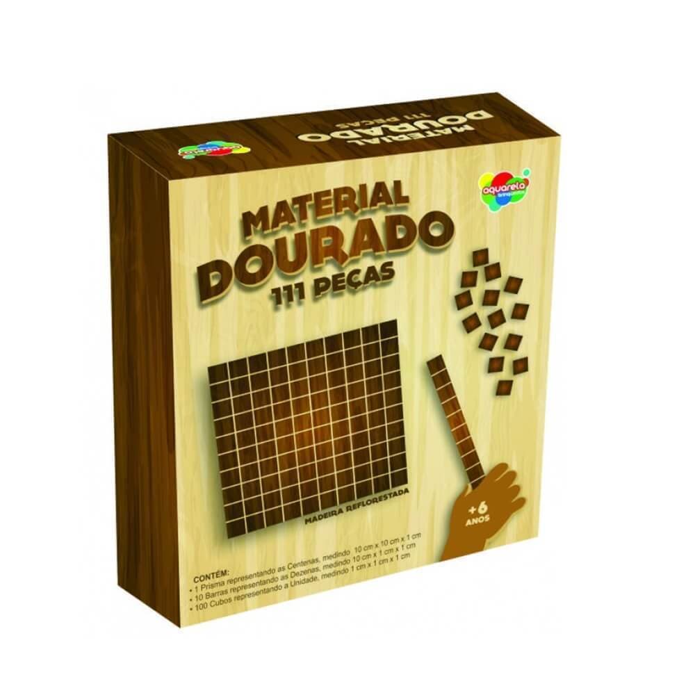 Material Dourado de Madeira 111 Peças