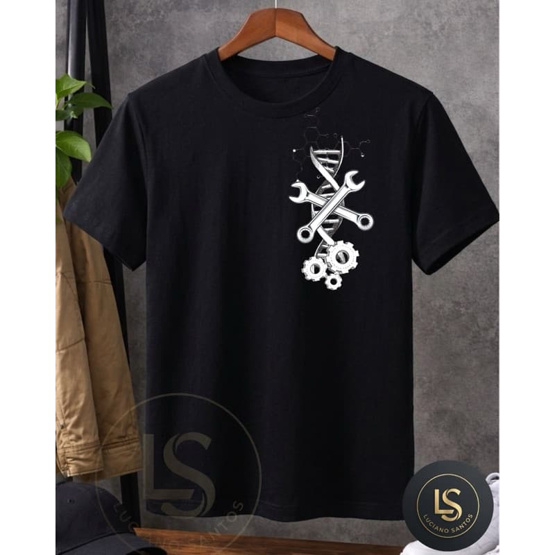 Camisa Masculina/ 100% Algodão Estampa Mecanica/ P ao Gg
