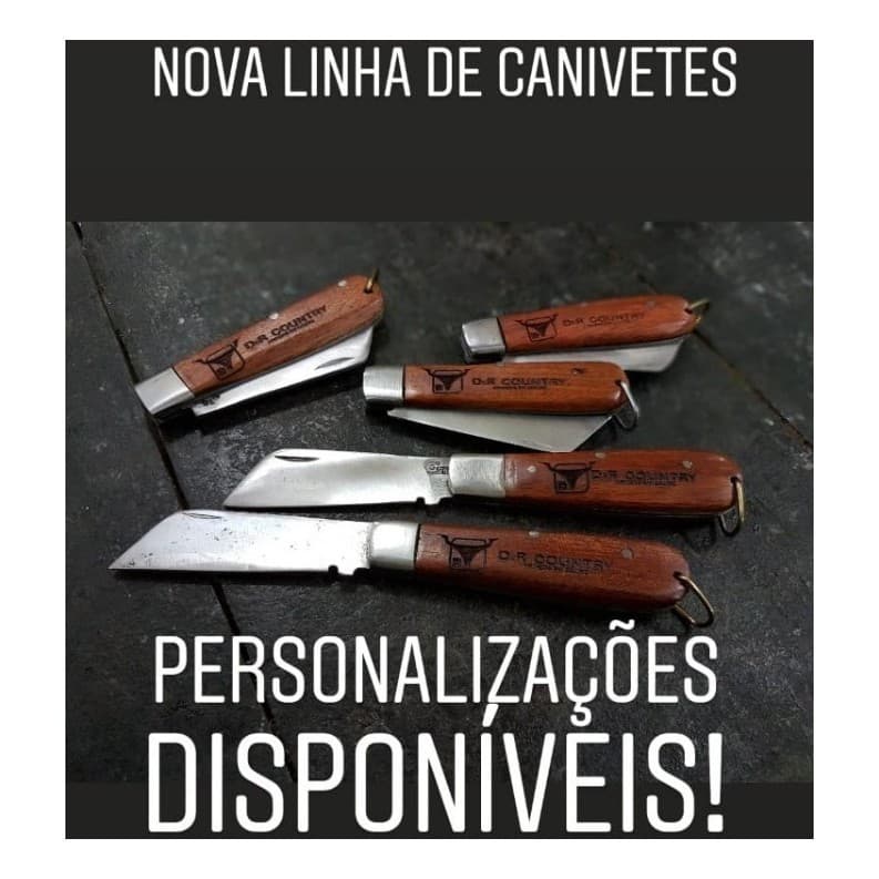 Canivete Com Seu Nome Personalizado Cabo De Madeira Oferta
