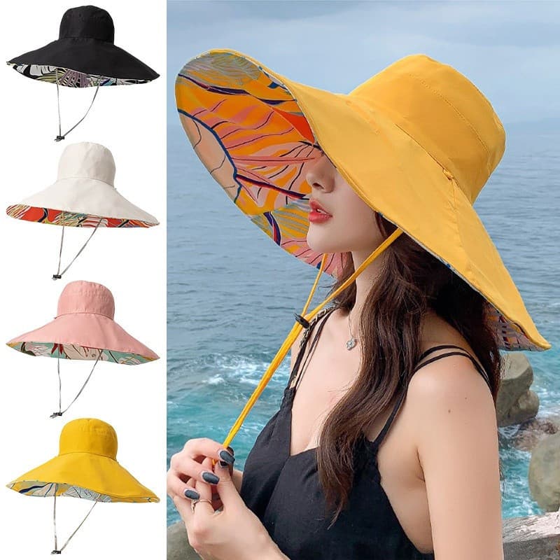 2026 Chapéu Legal De Aba Grande De Pescador De Dupla Face Verão Resistente A Uv Protetor Solar Da Moda