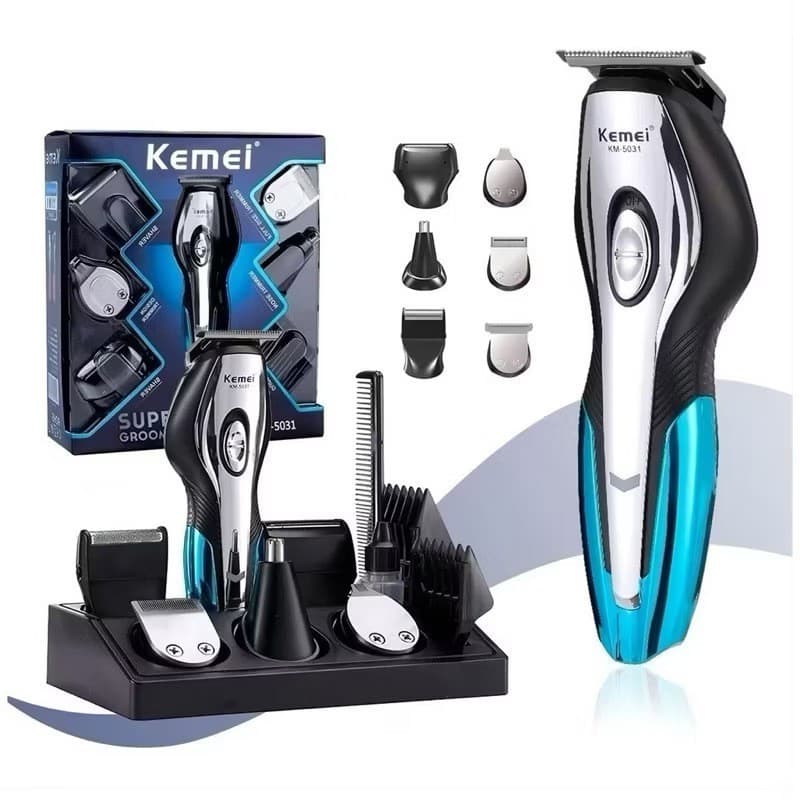 Barbeador e Cortador de Cabelo KEMEI 11 em 1 Bivolt
