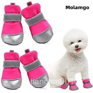 Sapatos Refletivos para Cães Shih Tzu, Beagle e Teddy - Protetores de Patas de Sola Macia para Suprimentos de Verão para