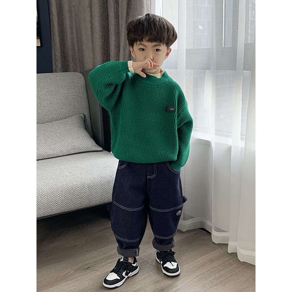 Crianças camisola 2026 primavera outono novo estilo bonito meninos frito rua pulôver camisola bebê moda malha primavera