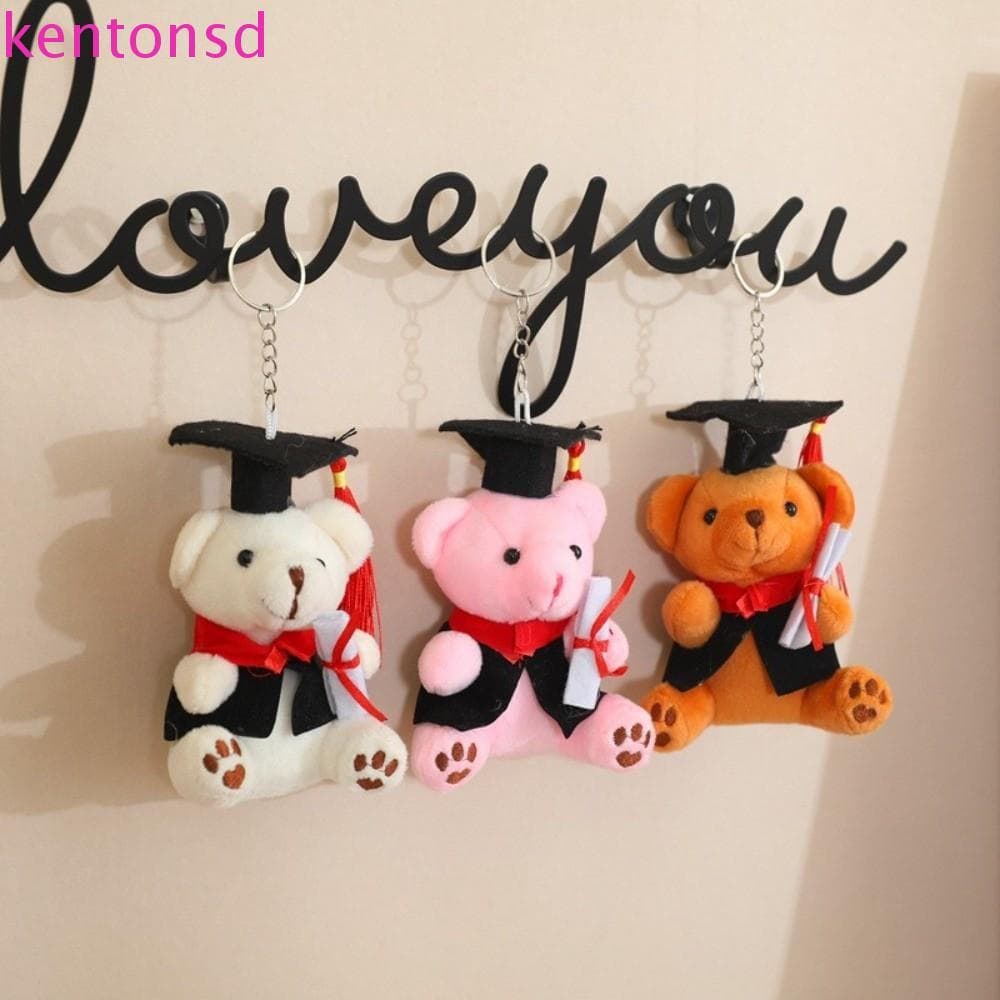 Brinquedo De Pelúcia De Urso De Formatura KENTONSD , Chaveiro Pendurado Fofo , Macio De Bênção