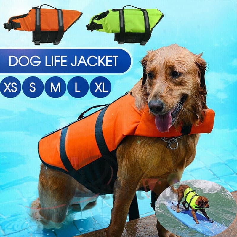 Colete Salva-Vidas Reflexivos Ajustável Para Animais De Estimação / Cachorros / Nataçãos