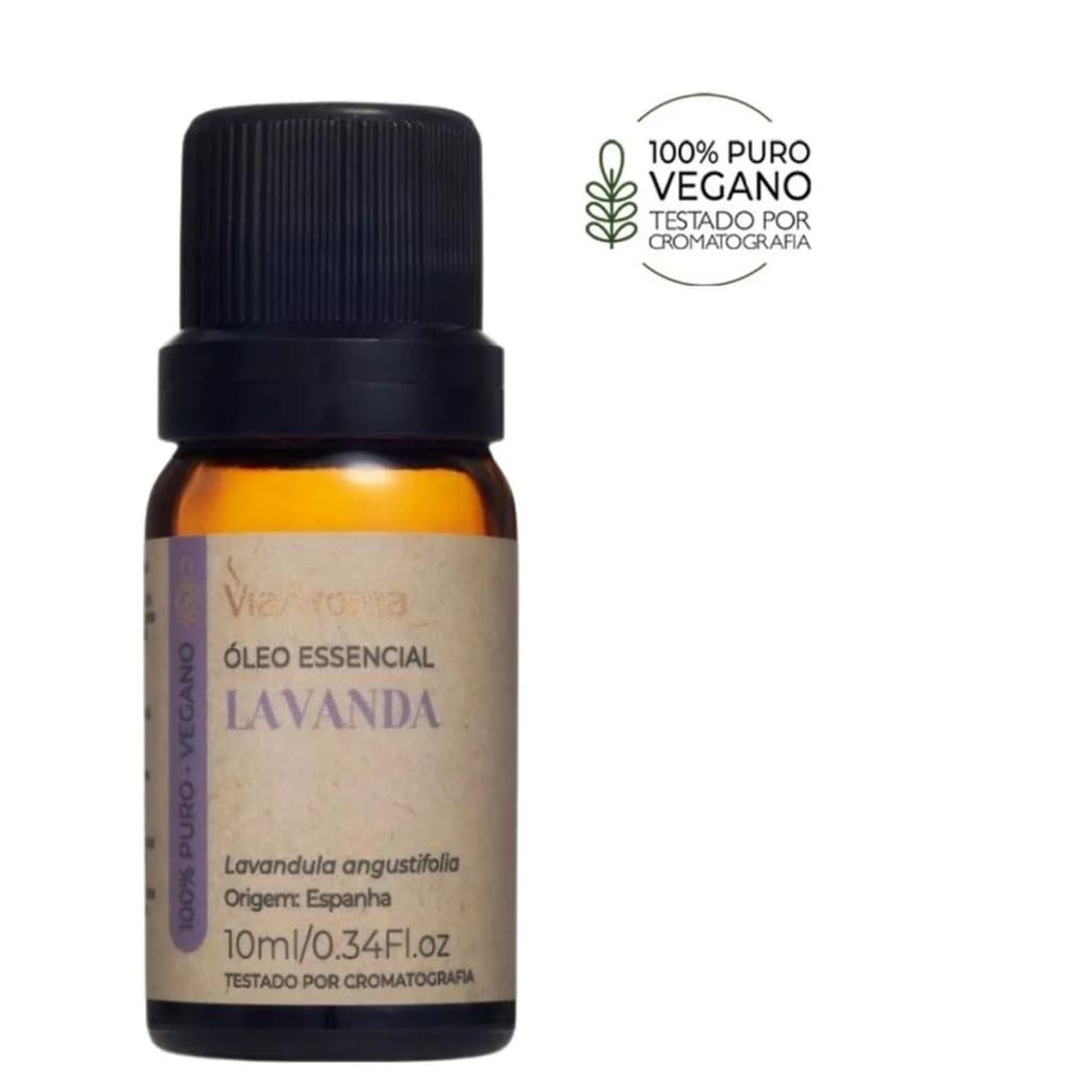 Via Aroma Óleo Essencial Para Aromatizador Natural Massagem 10Ml Lavanda