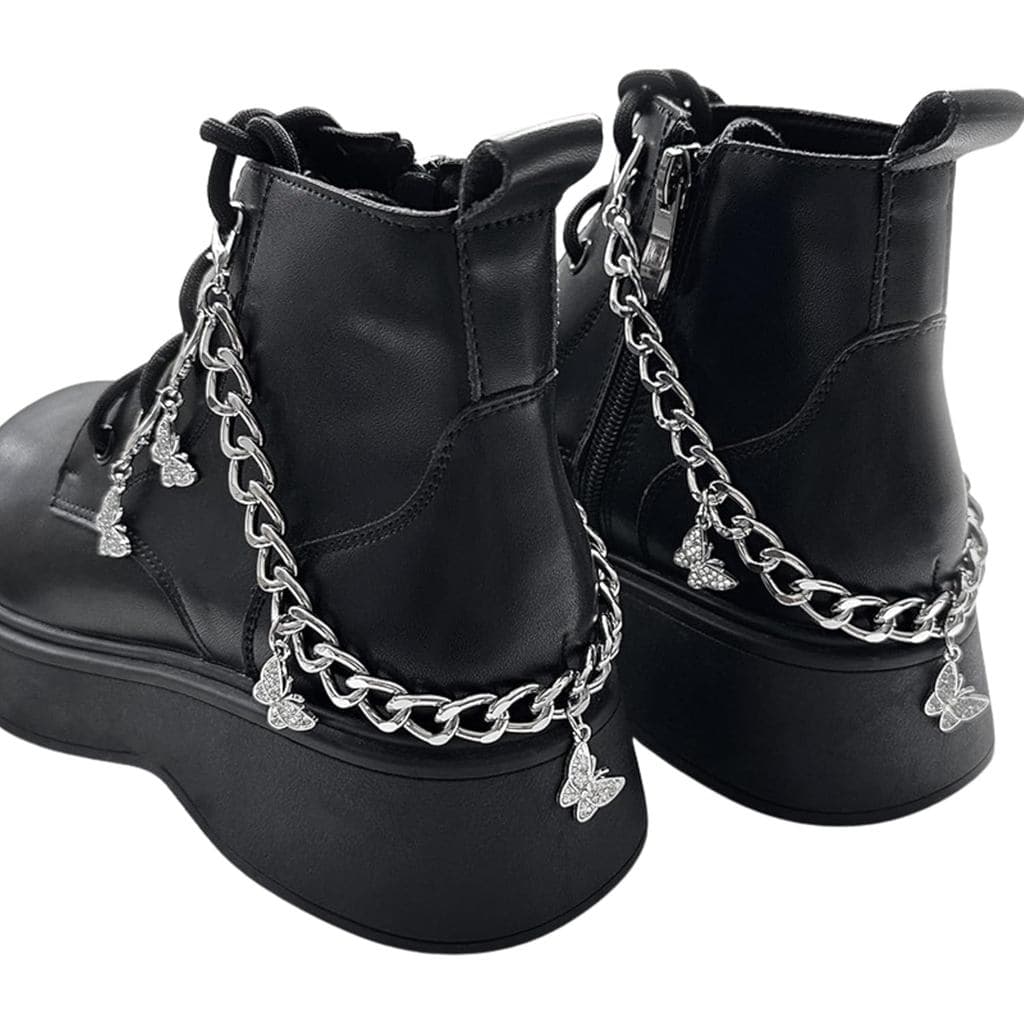 2 Peças de Corrente para Bota com Strass de Cristal, Acessórios de Moda Y2K para Calçados, Charme Elegante para Cadarços