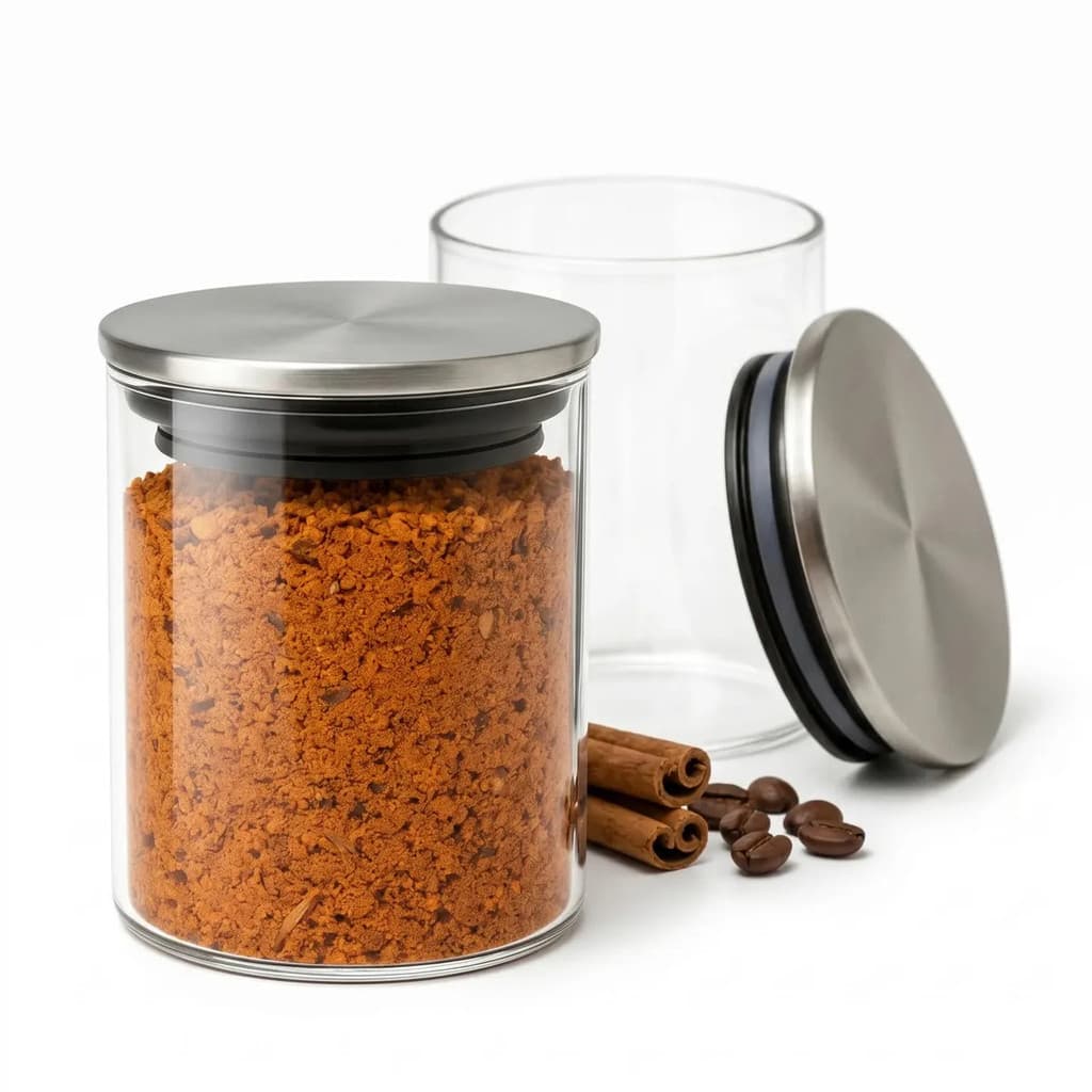 Kits 3 6 8 10 Pote Hermético 180ml Vidro Borossilicato Tampa Inox Temperos Organização Ex Decor