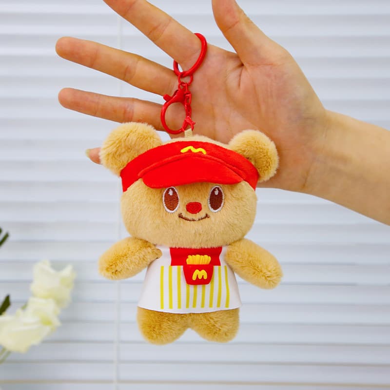 HQ2 Manteiga Urso Bonecas De Pelúcia Presentes Para Meninas Brinquedos Chaveiro Pingente Crianças Coleção QH2
