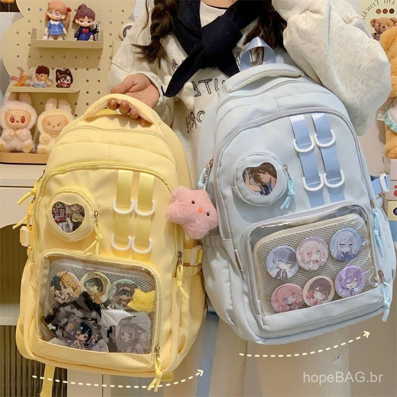 Mochila Original Estilo Japonês Ita Bag para Mulheres Estilo Mori Versátil Estudante do Ensino Fundamental Grande Capac