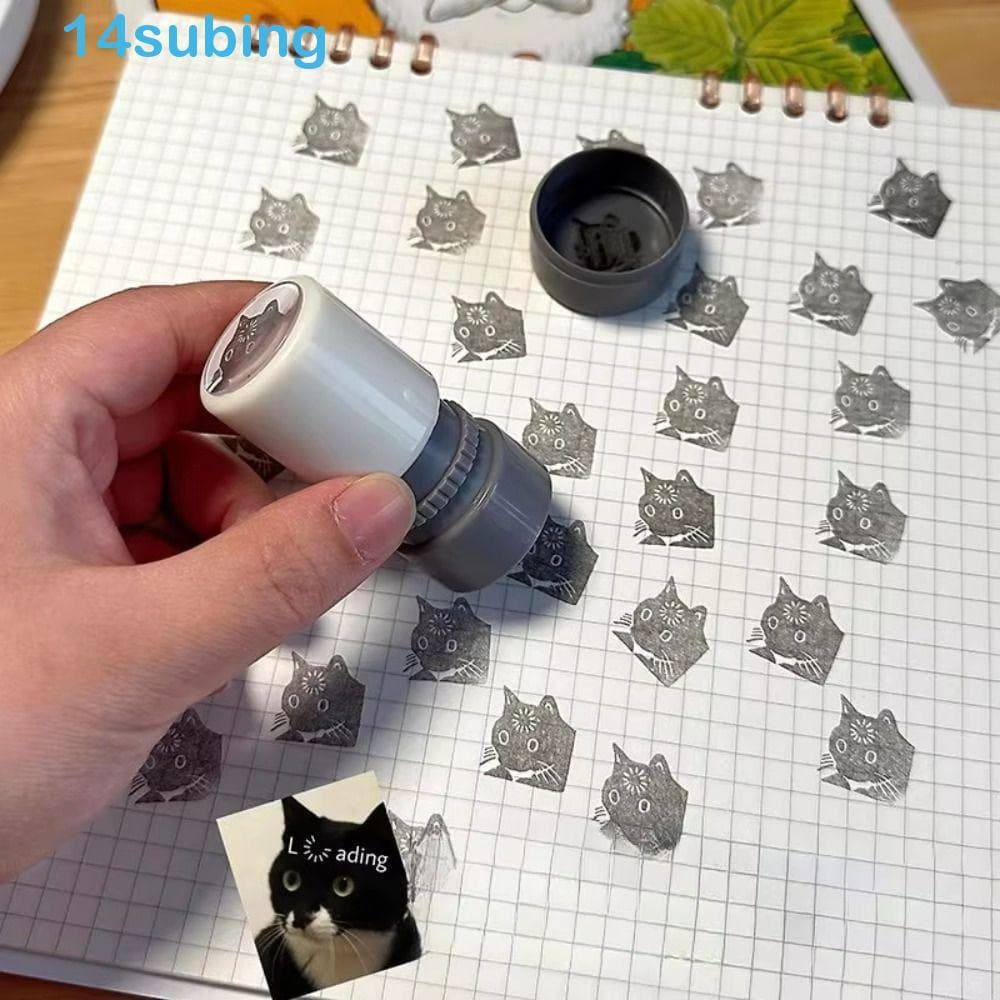 SUBING Selo De Gatinho Engraçado , Selos De Desenhos Animados De Expressão De Decoração DIY Gato De Plástico De Colagem
