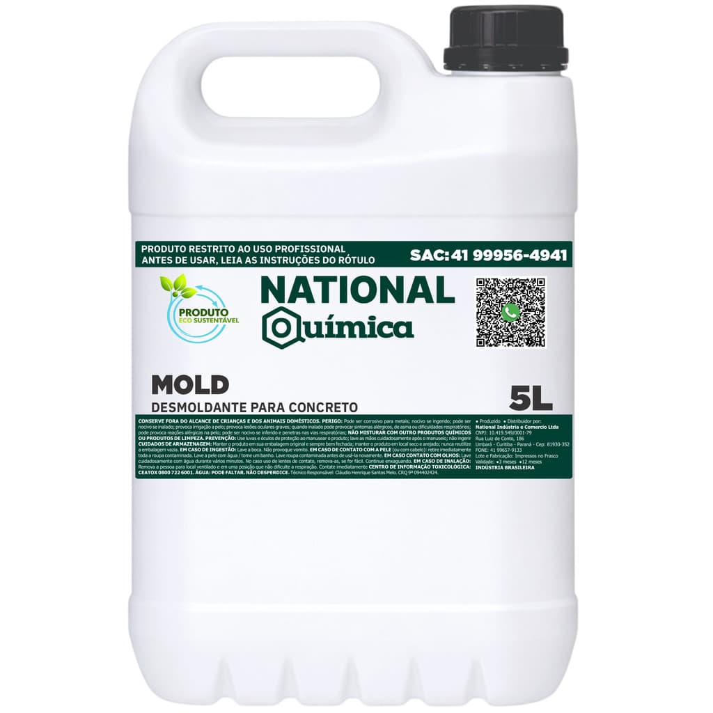 Aditovo e Desmoldante para Concreto 5 L Mold National Química