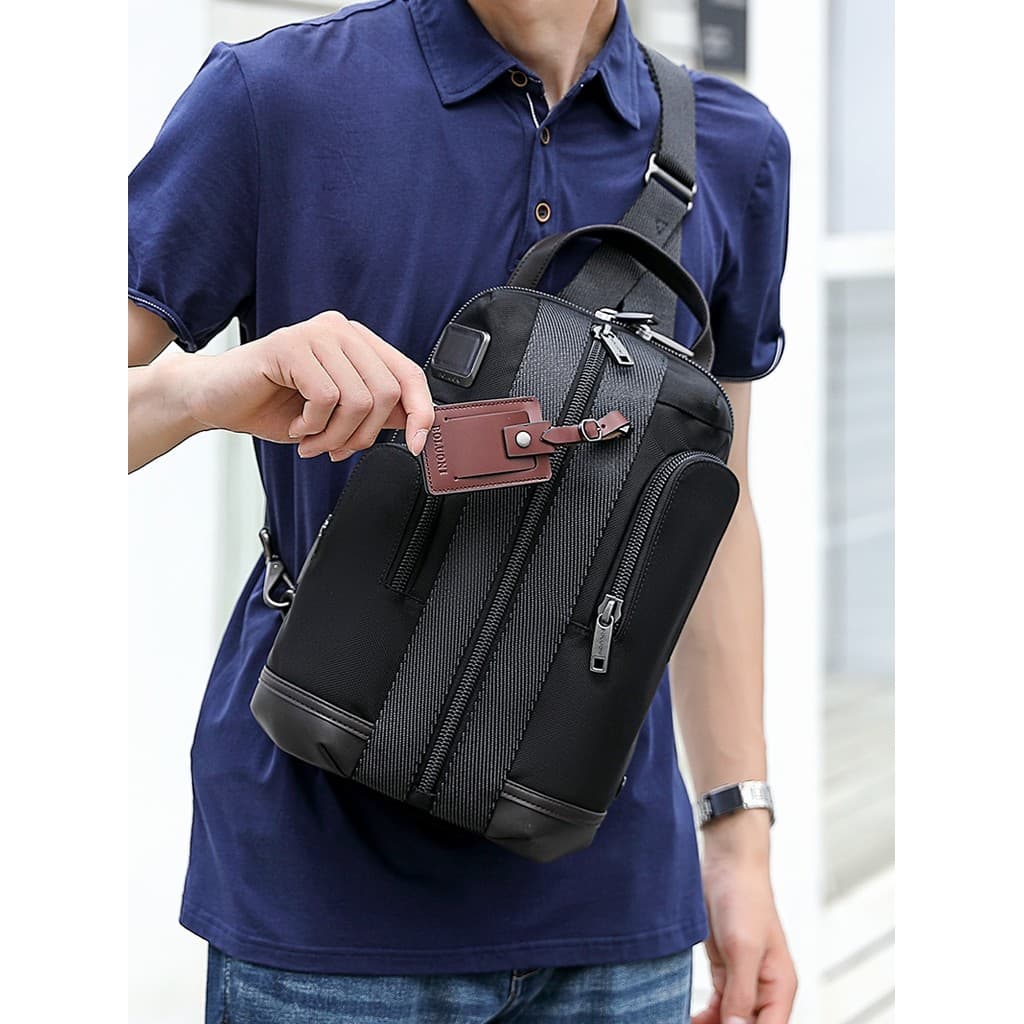 Borrownie bolsa de peito masculina Oxford pano balístico náilon mochila de ombro moda masculina na moda bolsa masculina