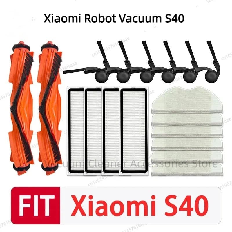 Para Xiaomi S40 OV81 Acessórios Para Aspirador De Pó Robô Escova Lateral Principal Filtro De Esfregão Saco