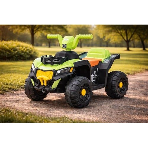 Quadriciclo Eletrico Infantil Brinquedo Seguro Bateria Recarregavel Resistente Verde Aventura