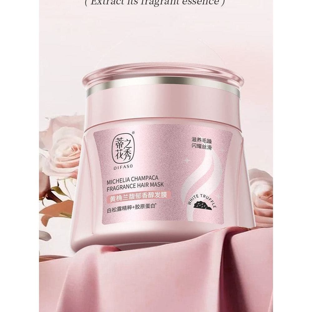 Garrafa grande 600ml Jacquard mostrar Huang Yan Lan fragrância rica máscara de cabelo creme de óleo cozido condicionador
