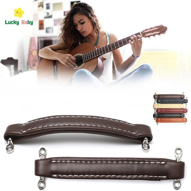 [Luckybaby-t] Alça De Amplificador De Guitarra De Couro Estilo Vintage Com Parafusos , Usada Para , Alto-Falante , Engre