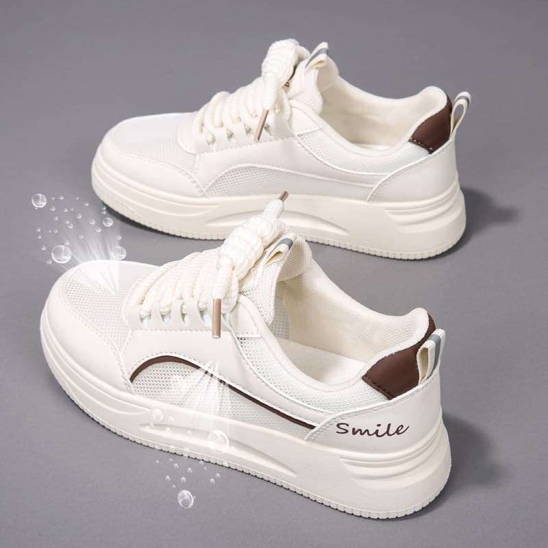 Sapatos femininos de verão pequenos sapatos brancos femininos 2026 novo estilo de venda quente respirável sapatos de mal
