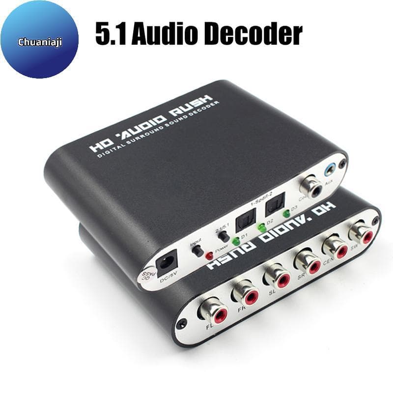 Chuaniaji 5.1 Audio Gear AC-3 Conversor De Áudio Digital LPCM Para Decodificador BR