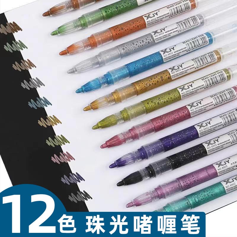 Caneta de Gel piscante Manual de cores fluorescentes Caneta dedicada Tik Tok Influencer Mesmo estilo Conjunto Perolado P