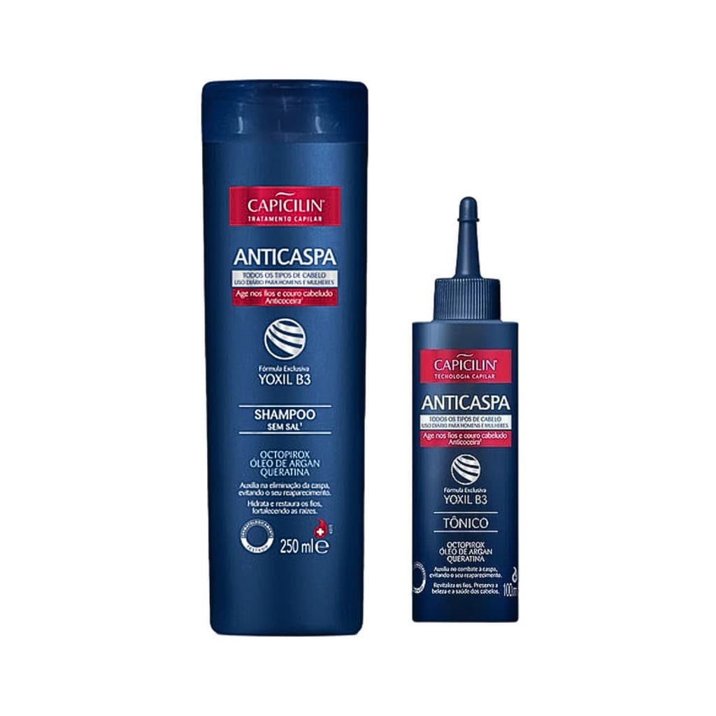 Kit Shampoo e Tônico Anticaspa Capicilin