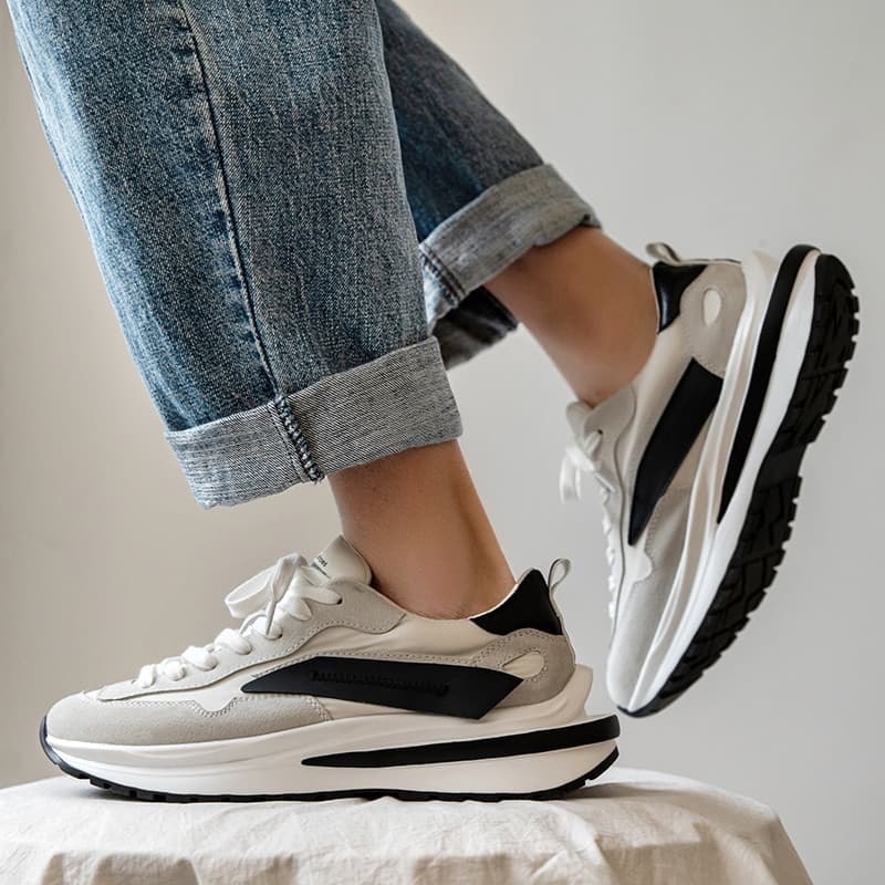 Sapatos casuais de sola grossa papai sapatos masculinos 2026 novo estilo aumentado respirável verão malha All-Match espo